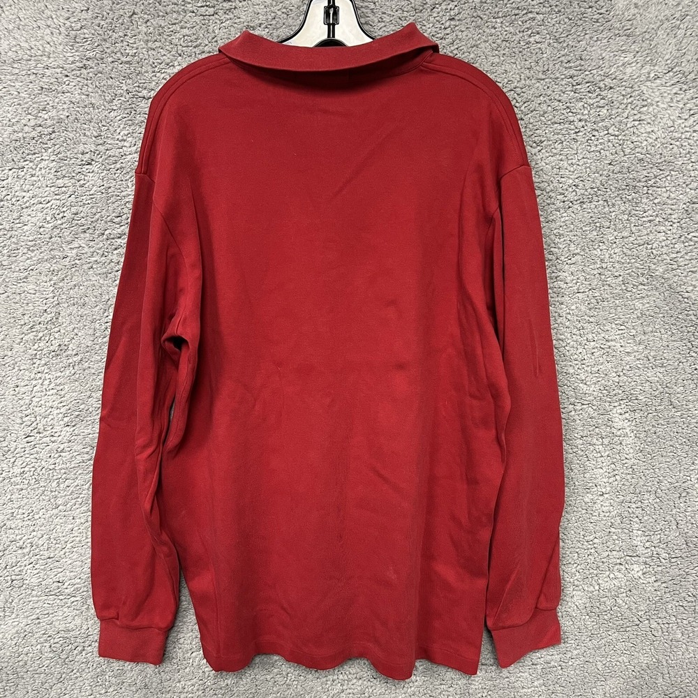 VTG Polo Sport Ralph Lauren Sweater Men's Red Pullover‎ 1/4 Quarter Zip - Picture 3 of 7